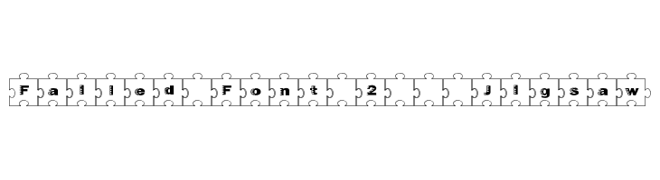 Failed Font 2   Jigsaw  Скачать бесплатные шрифты