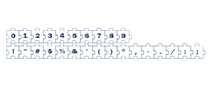 Failed Font 2   Jigsaw Other Characters