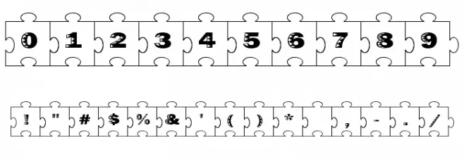 Failed Font 2   Jigsaw Font OTHER CHARS