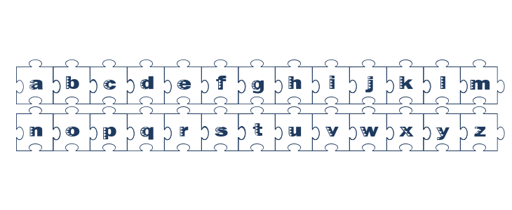 Failed Font 2   Jigsaw Lowercase