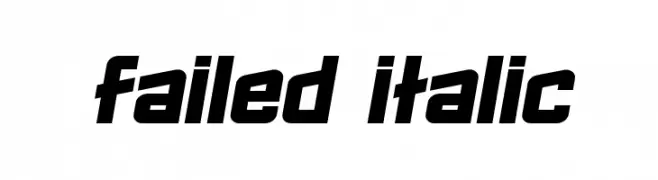 Failed Italic  フリーフォントのダウンロード