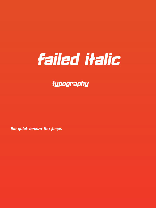 Failed Italic Poster