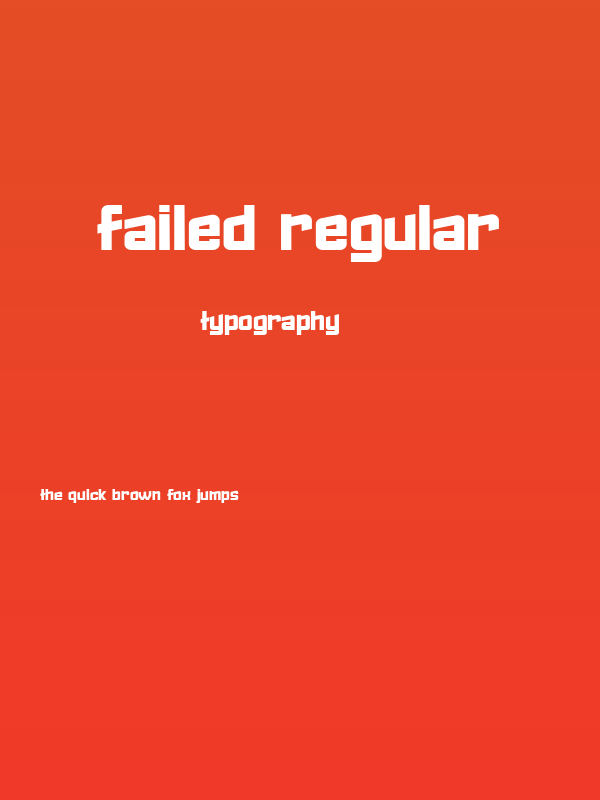 Failed Regular Poster