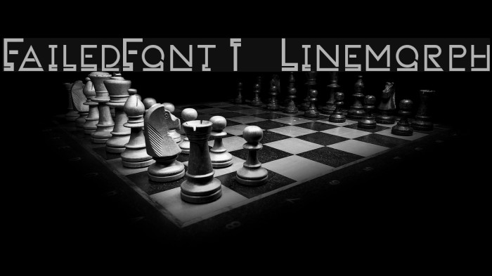 FailedFont 1 Linemorph Font examples