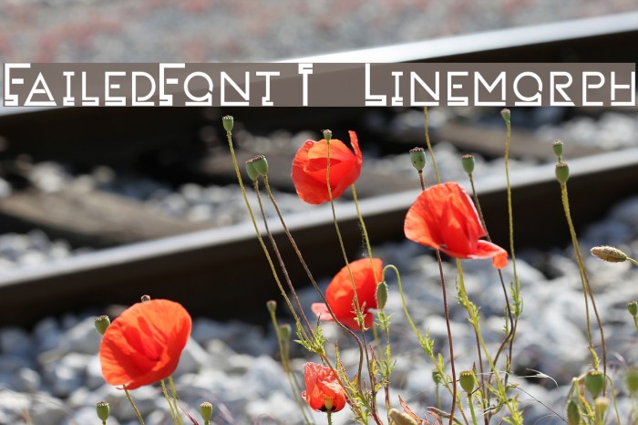 FailedFont 1 Linemorph Font examples