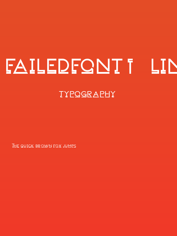 FailedFont 1   Linemorph Poster