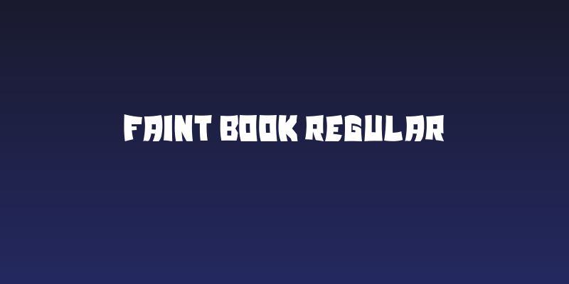 Faint Book Regular Social Header