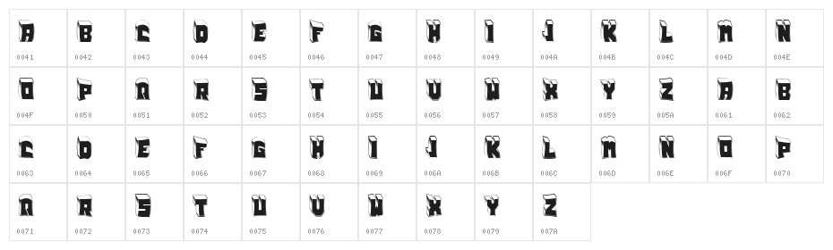 Faint Regular Character Map