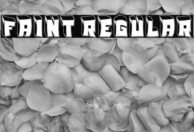 Faint Regular Font examples