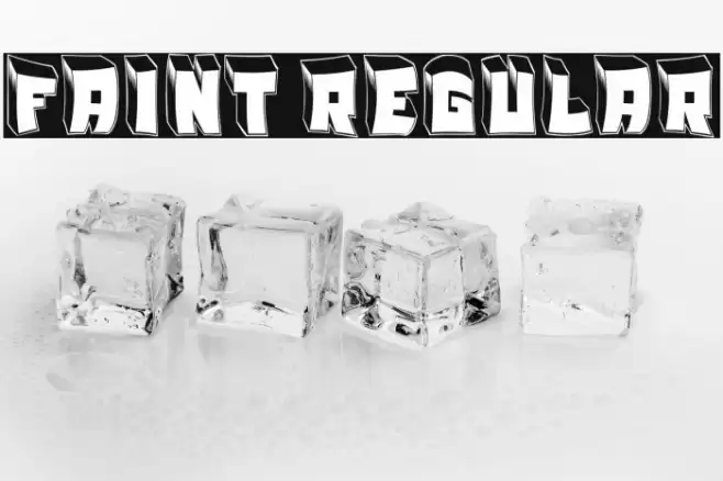 Faint Regular Font examples