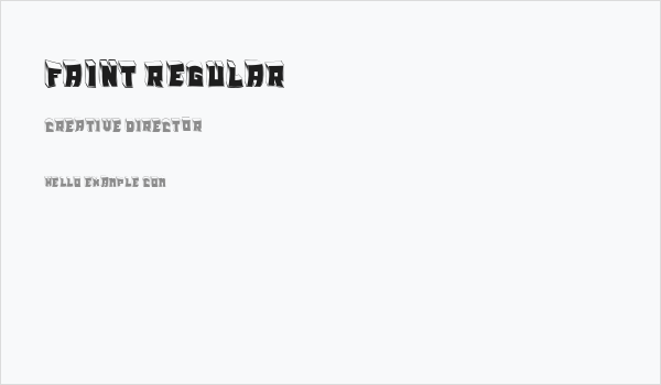 Faint Regular Business Card