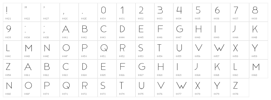 Fair Belongings Regular Character Map