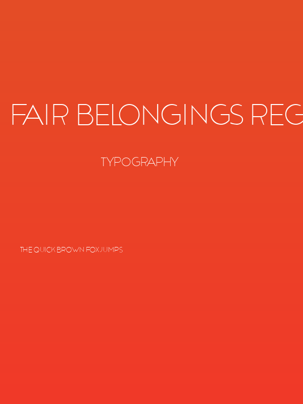 Fair Belongings Regular Poster