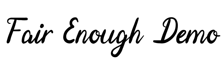 Fair Enough Demo  नि: शुल्क फ़ॉन्ट्स डाउनलोड