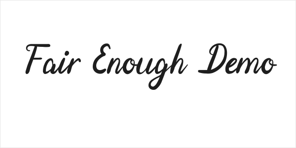 Fair Enough Demo Logo