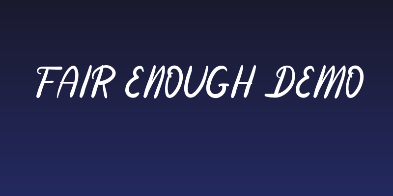 Fair Enough Demo Social Header