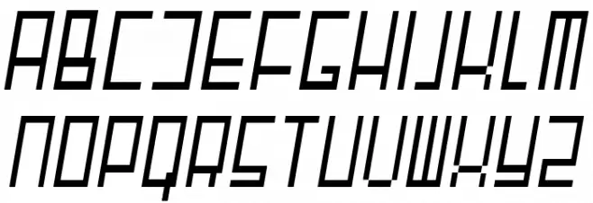 Fair N Square Condensed Regular Italic Schriftart Groß