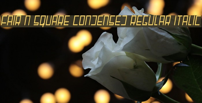 Fair N Square Condensed Regular Italic Example 1