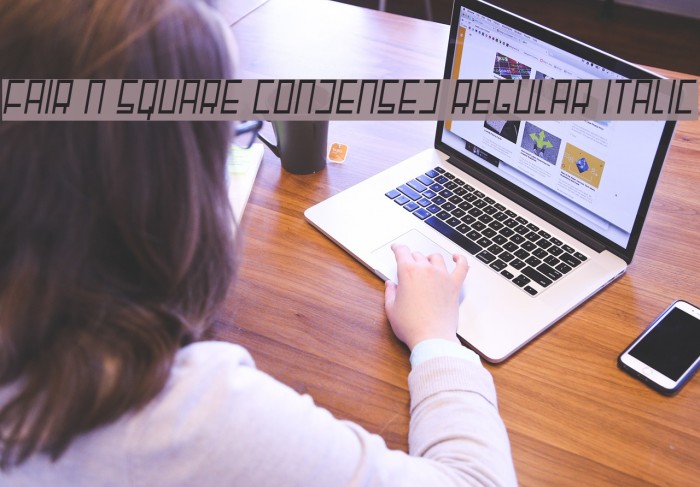 Fair N Square Condensed Regular Italic Example 3