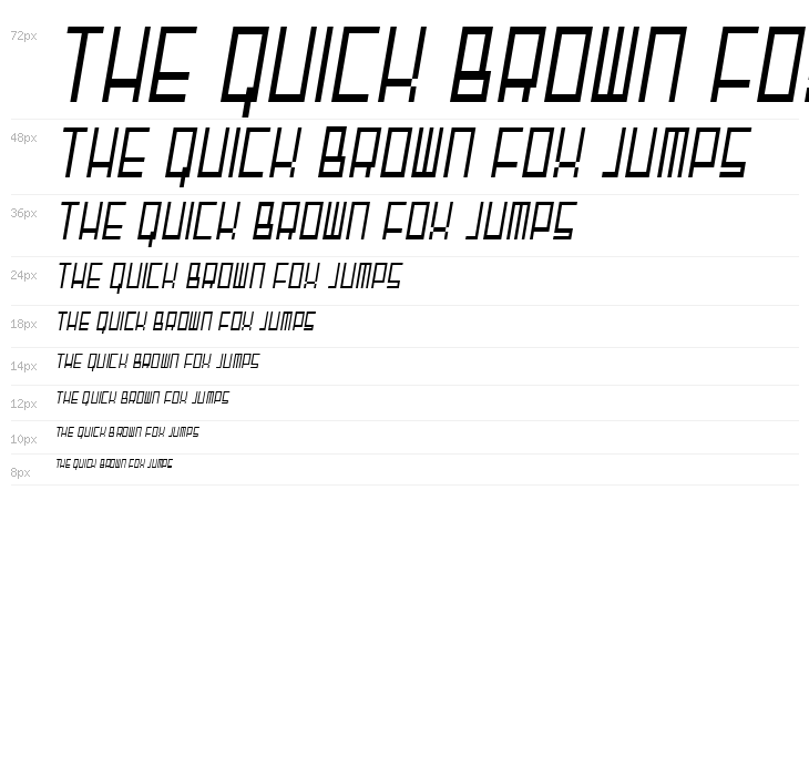 Fair N Square Condensed Regular Italic Waterfall