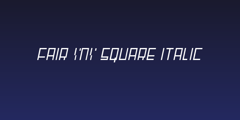 Fair 'N' Square Italic Social Header