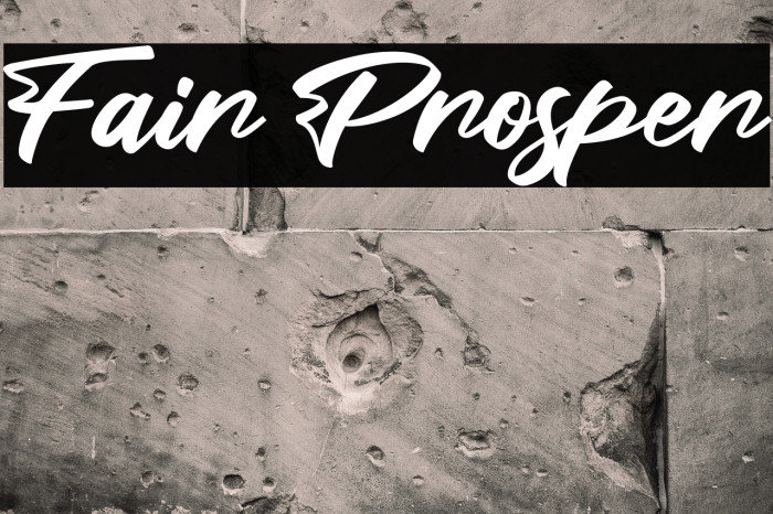 Fair Prosper Font examples