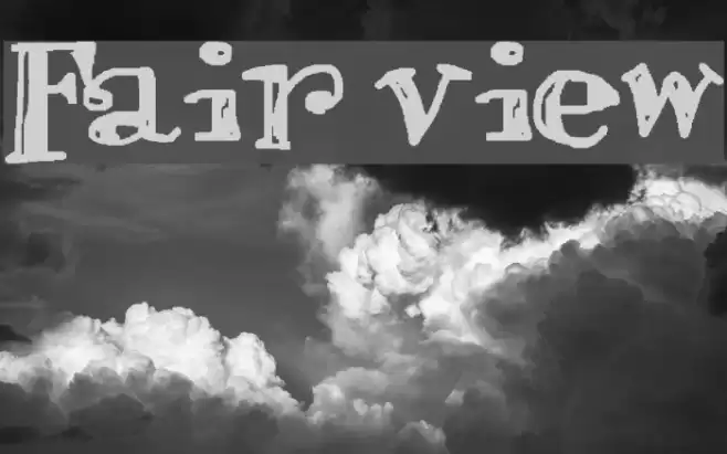 Fair view Font examples