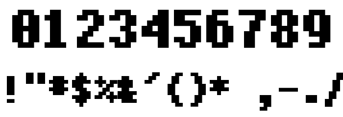 Fairfax Bold Font OTHER CHARS