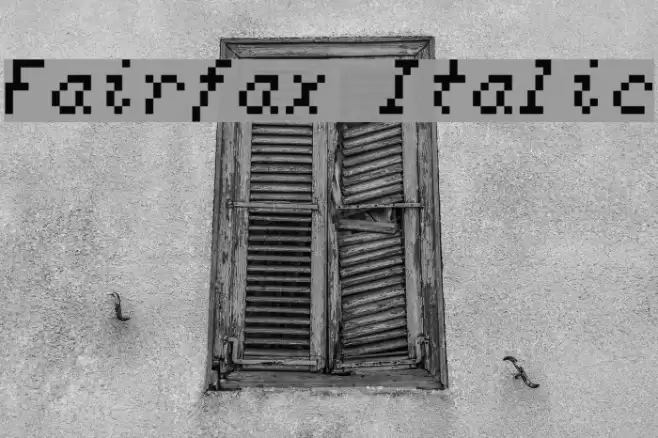 Fairfax Italic Font examples