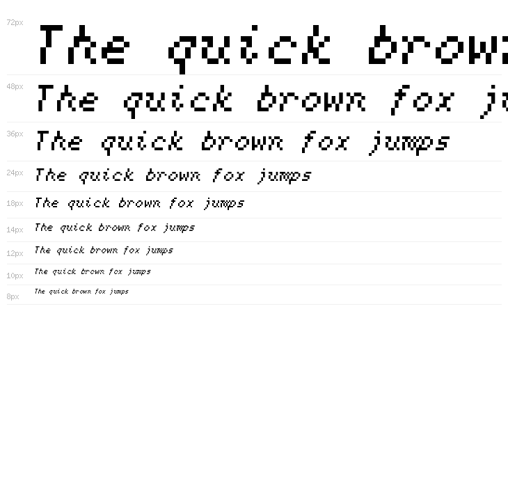 Fairfax Italic Waterfall