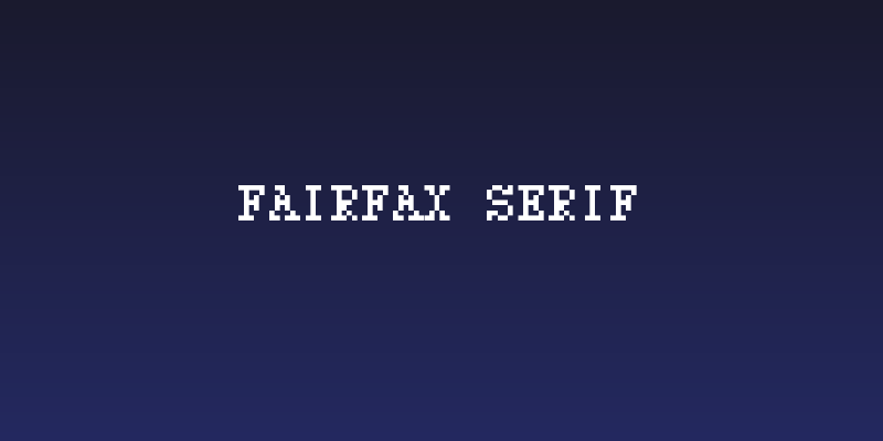 Fairfax Serif Social Header