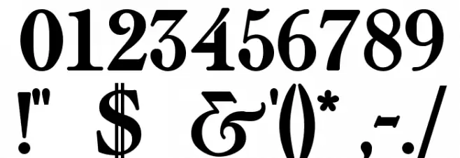 FairfaxStation Font OTHER CHARS