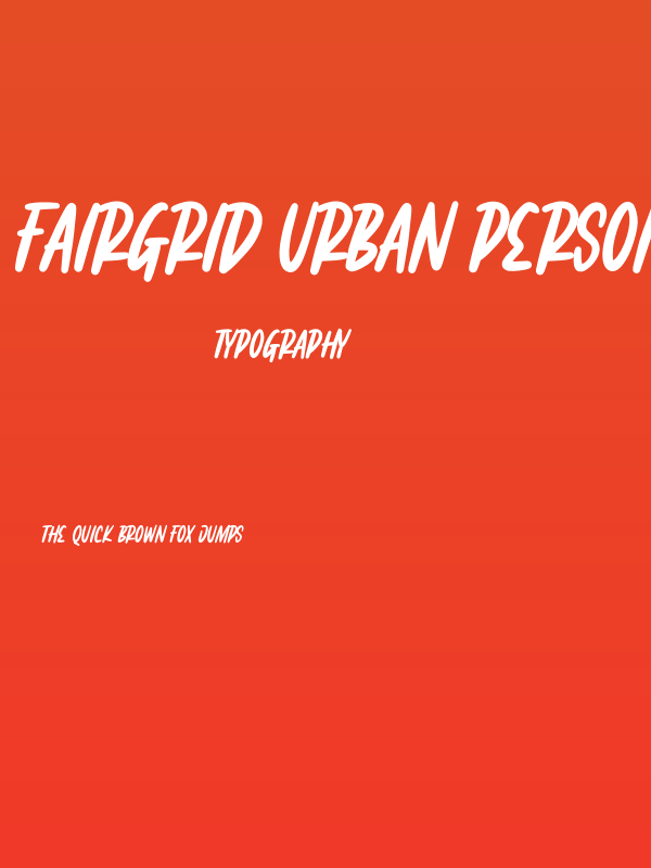 Fairgrid Urban Personal Use Poster