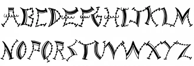 Fairground Font LOWERCASE