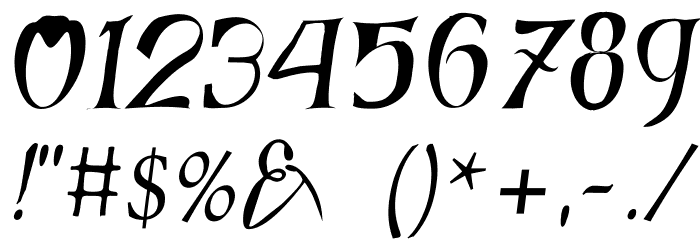 Fairies Gone Wild Italics Font OTHER CHARS