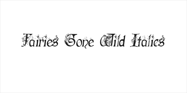 Fairies Gone Wild Italics Logo