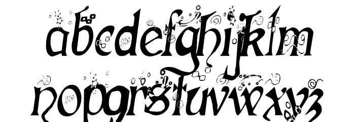 Fairies Gone Wild Italics Font LOWERCASE