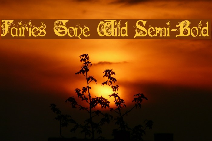 Fairies Gone Wild Semi-Bold Font examples