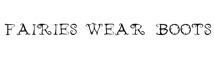 Fairies Wear Boots  font caratteri gratis