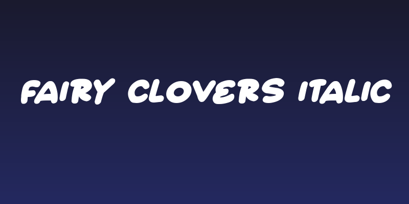 Fairy Clovers Italic Social Header
