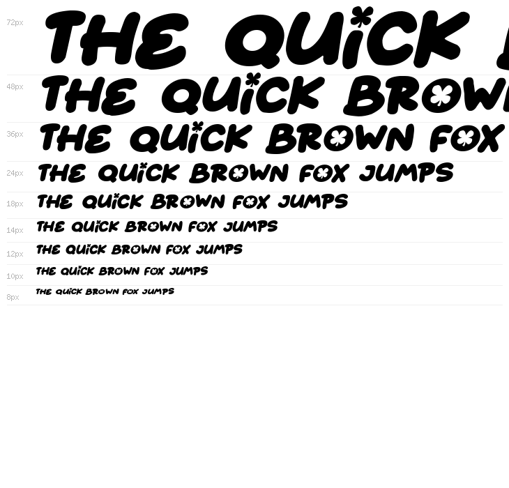 Fairy Clovers Italic Waterfall