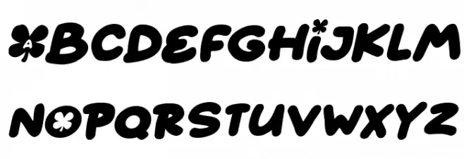 Fairy Clovers Italic Caratteri MINUSCOLO