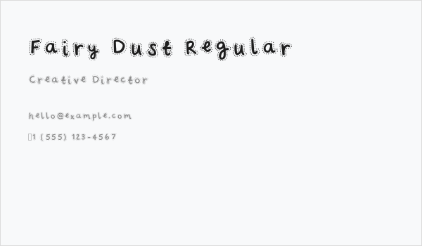 Fairy Dust Regular Business Card