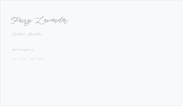 Fairy Lavender Business Card