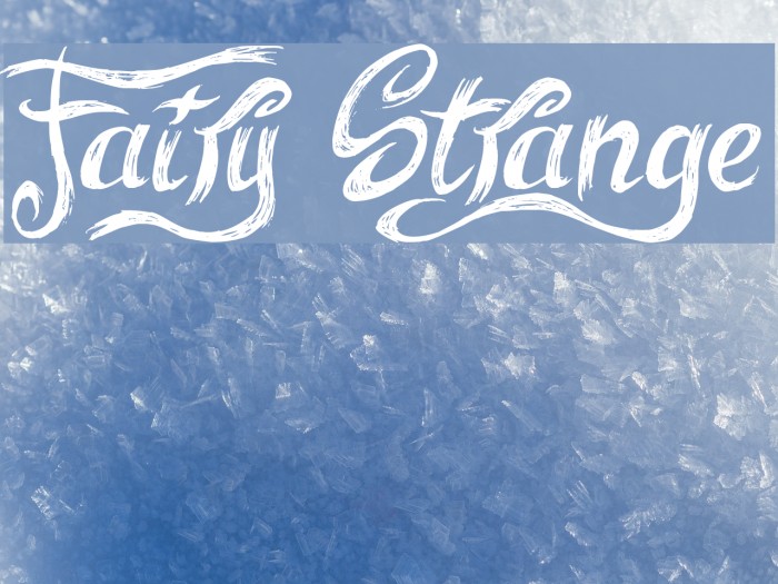 Fairy Strange Font examples