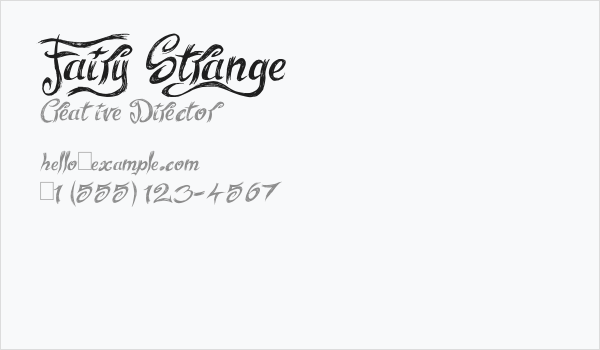 Fairy Strange Business Card