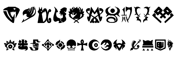 Fairy Tail Image Bold Font OTHER CHARS