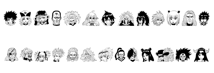 Fairy Tail Image Bold Font LOWERCASE