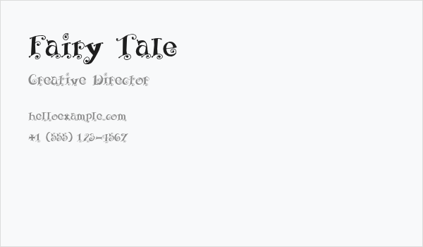 Fairy Tale Business Card