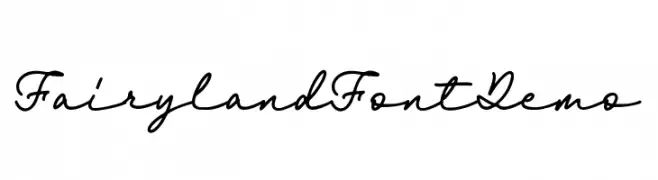 Fairyland-FontDemo  नि: शुल्क फ़ॉन्ट्स डाउनलोड